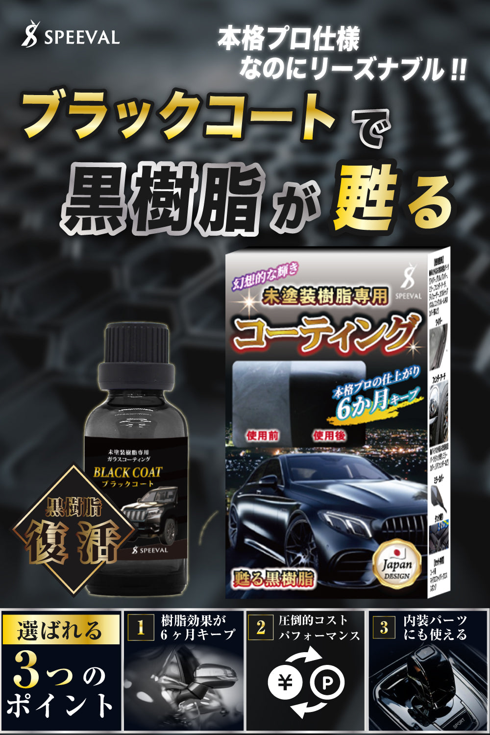 未塗装樹脂復活コーティング剤 20ml 6ヶ月間