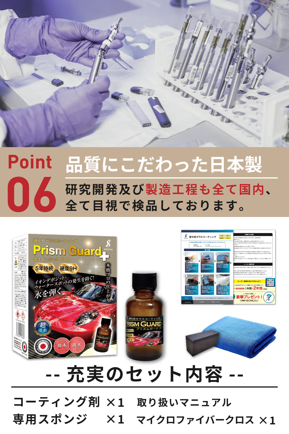 Prism Guard+ 硬化型 ガラスコーティング剤 ボディ用