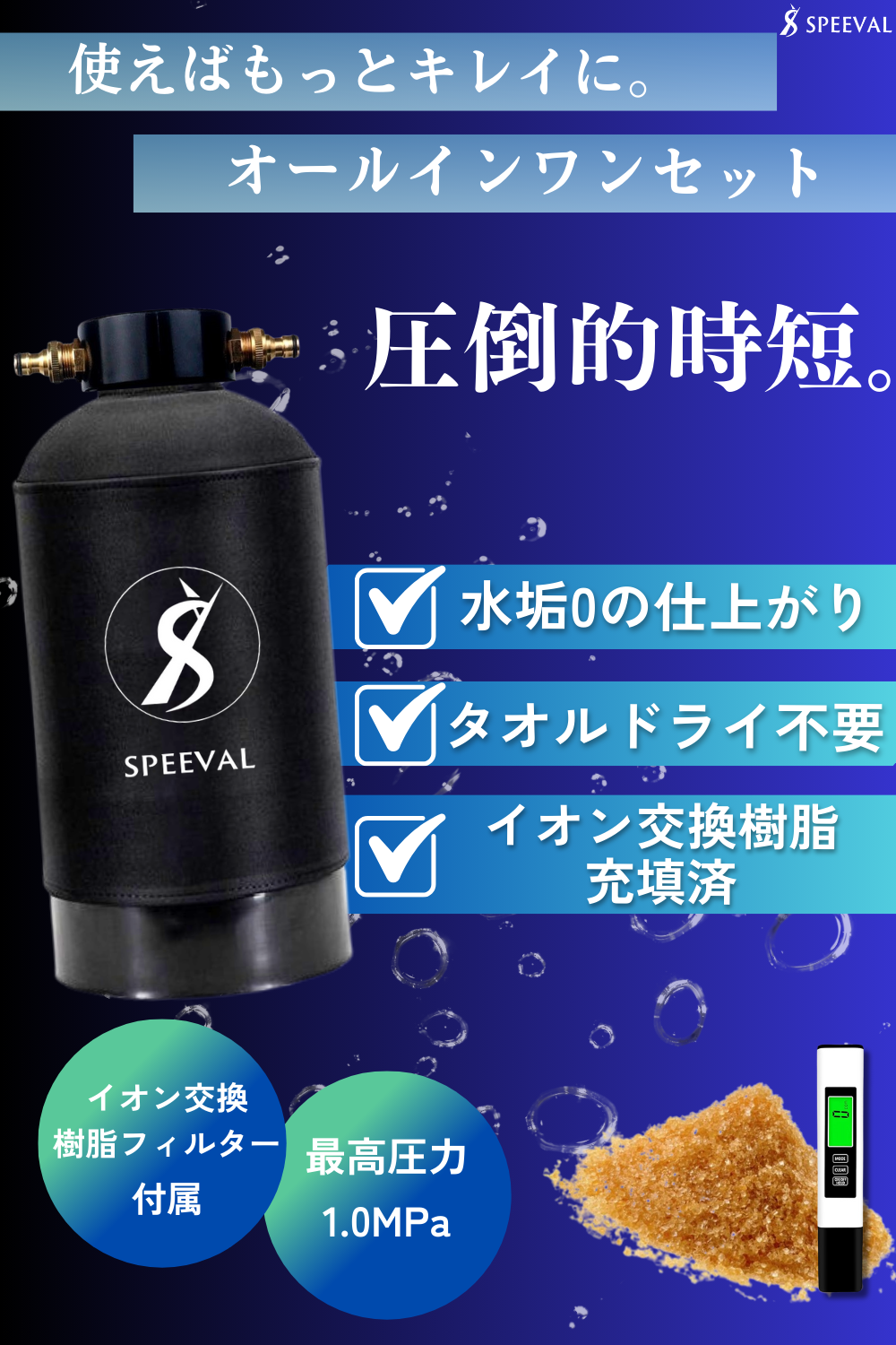 純水器 洗車用 (イオン交換樹脂充填済み)