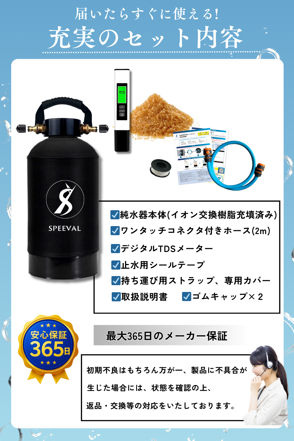 純水器 洗車用 (イオン交換樹脂充填済み)