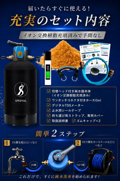 純水器 洗車用【切替ヘッド】 イオン交換樹脂充填済み