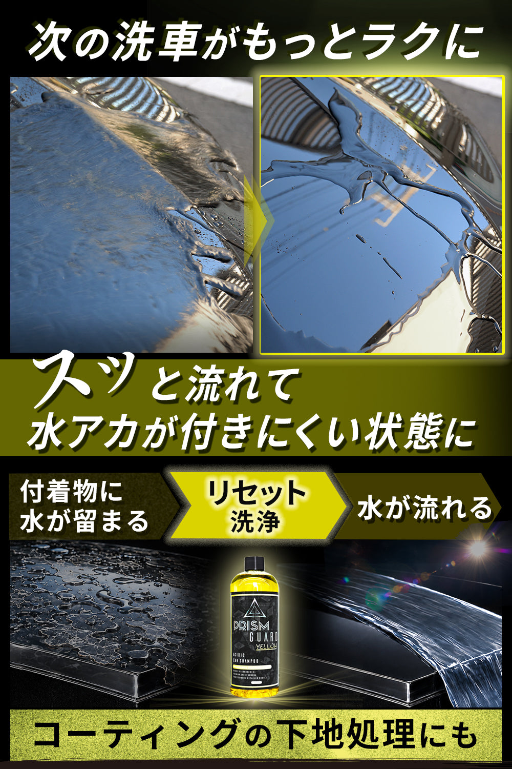 Prism Guard イエロー カーシャンプー 酸性 500ml